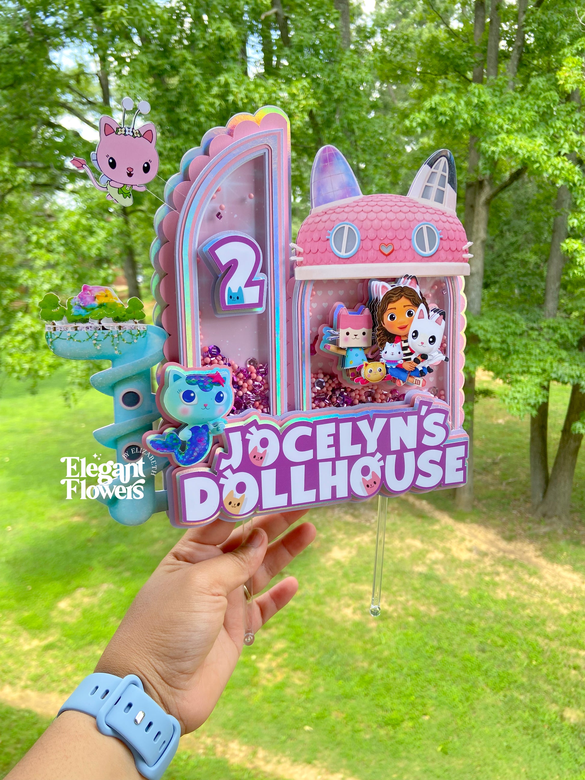 Gabby's Dollhouse Cake Topper – Elegant Flowers by Elizabeth